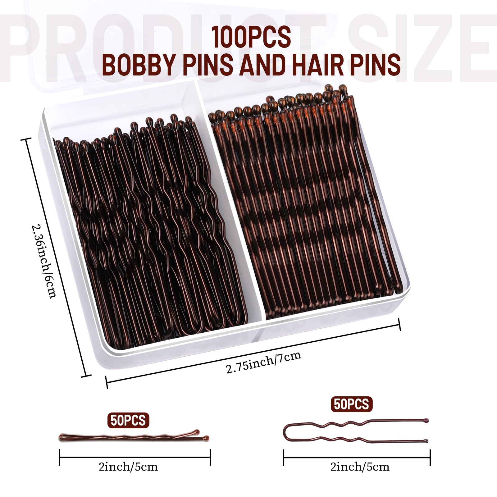 Bobby pins secure a bun while remaining discreet in hair.