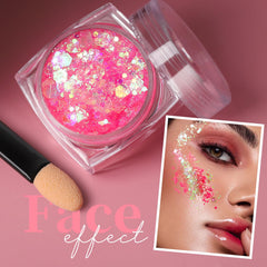 Teenitor body glitter gel pink holographic shine for bold party looks.
