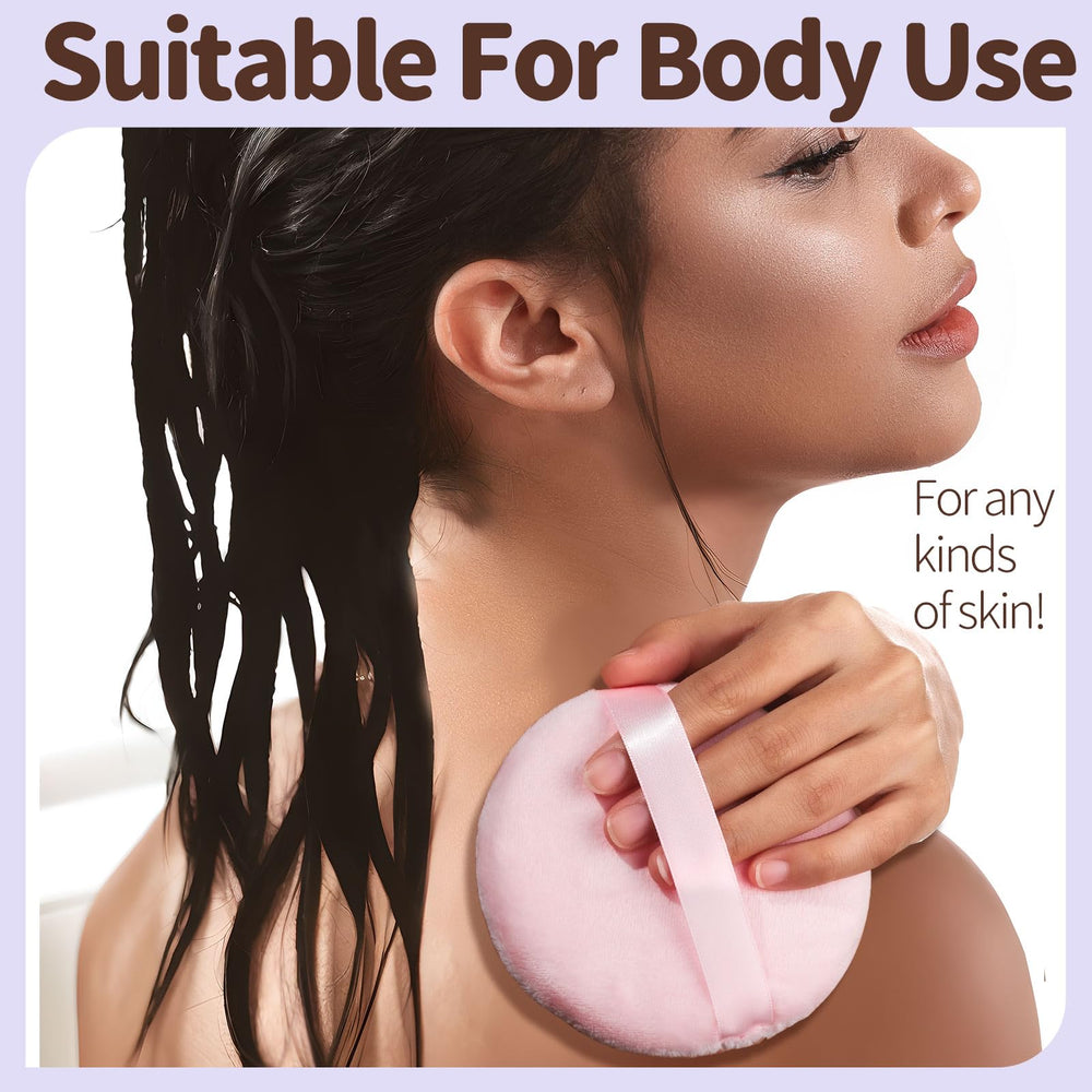 Teenitor body powder puff in use for quick, even powdering