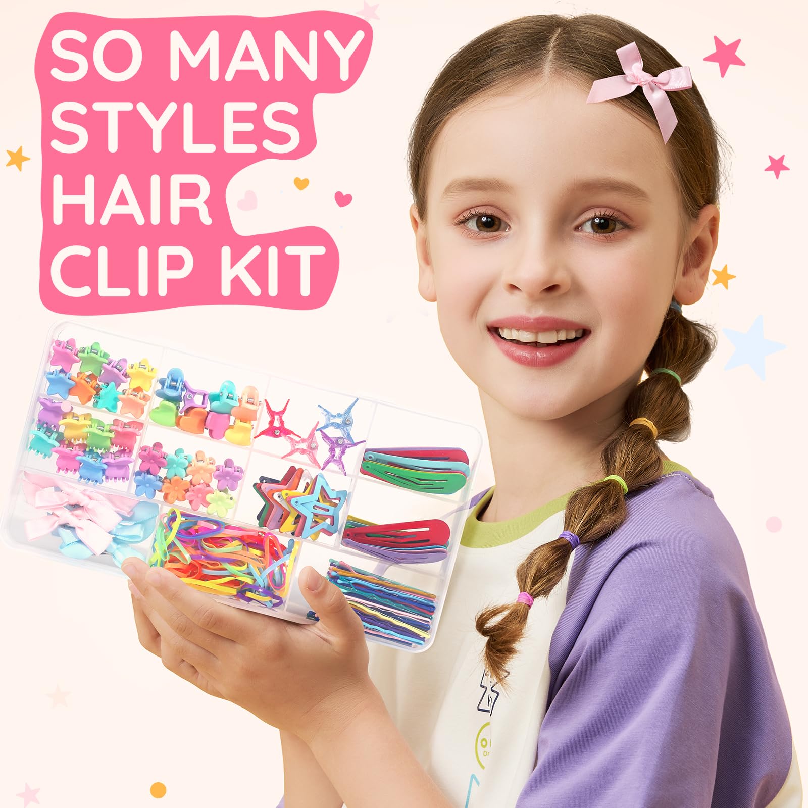 Teenitor bow clips offer versatile styling to match outfits.