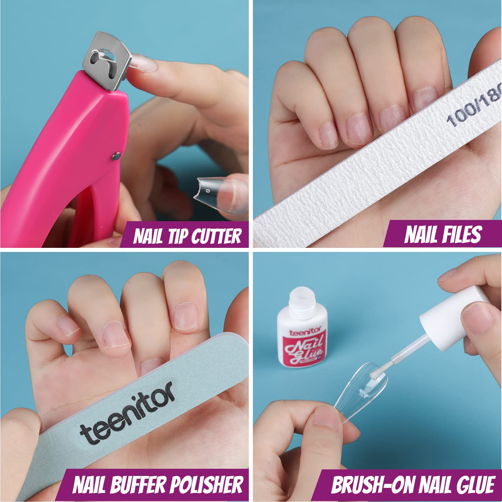 Teenitor brochas para arte de uñas para crear diseños.