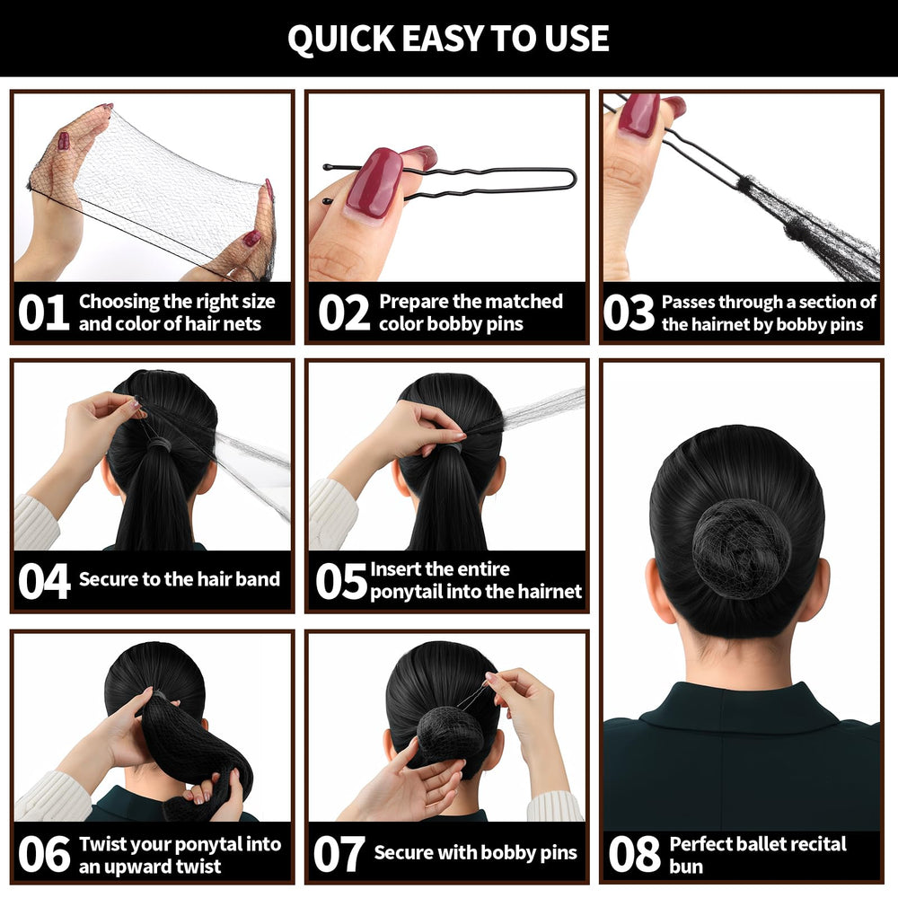 Teenitor 7cm bun clips secure large buns for busy days.