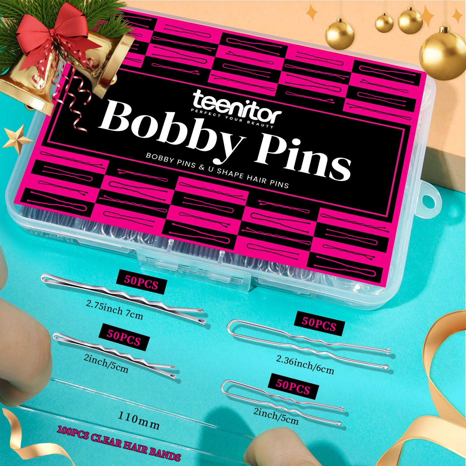 Teenitor bun pins 2.36 inches provide secure bun support for updos.