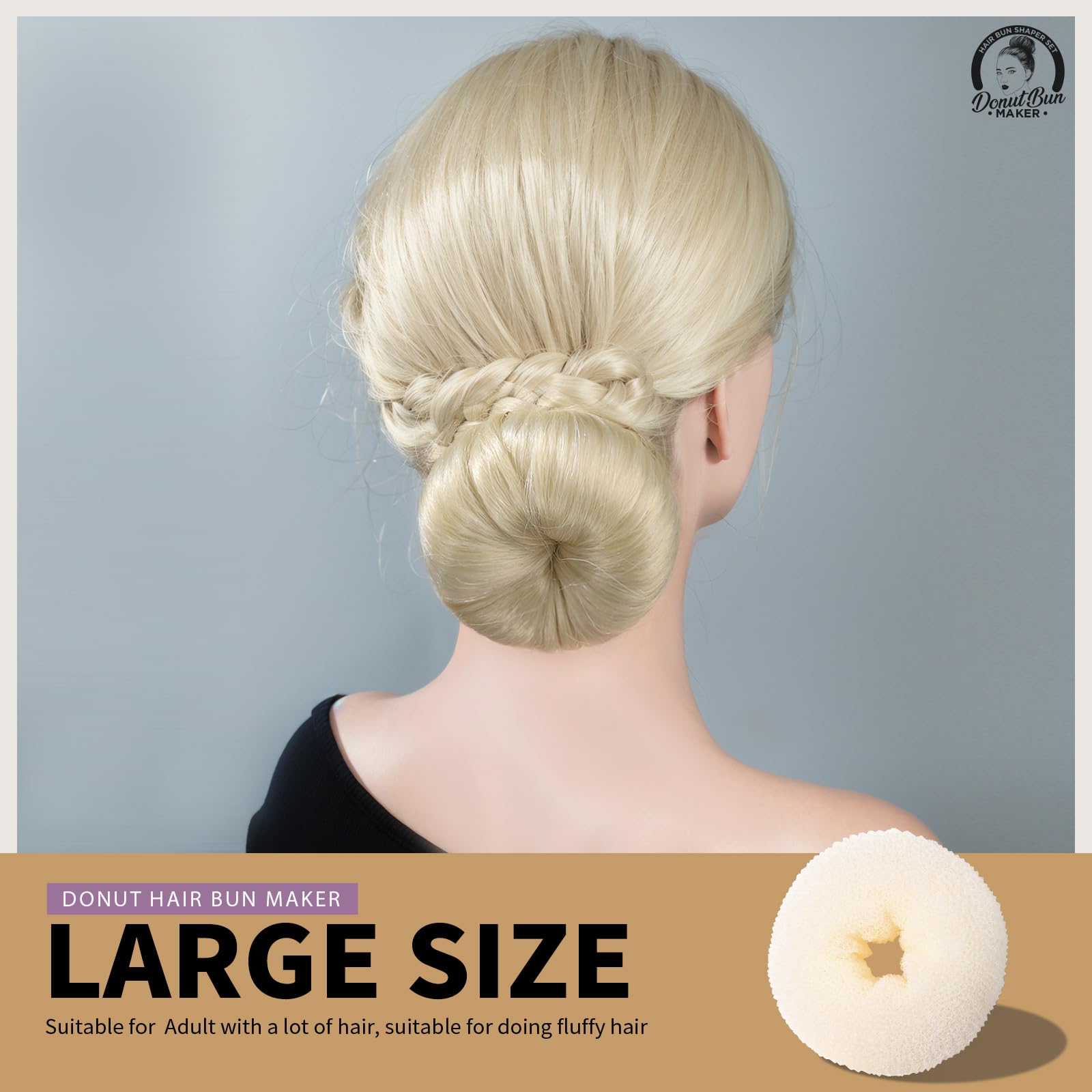 Teenitor bun shaper small suits fine hair for delicate buns.
