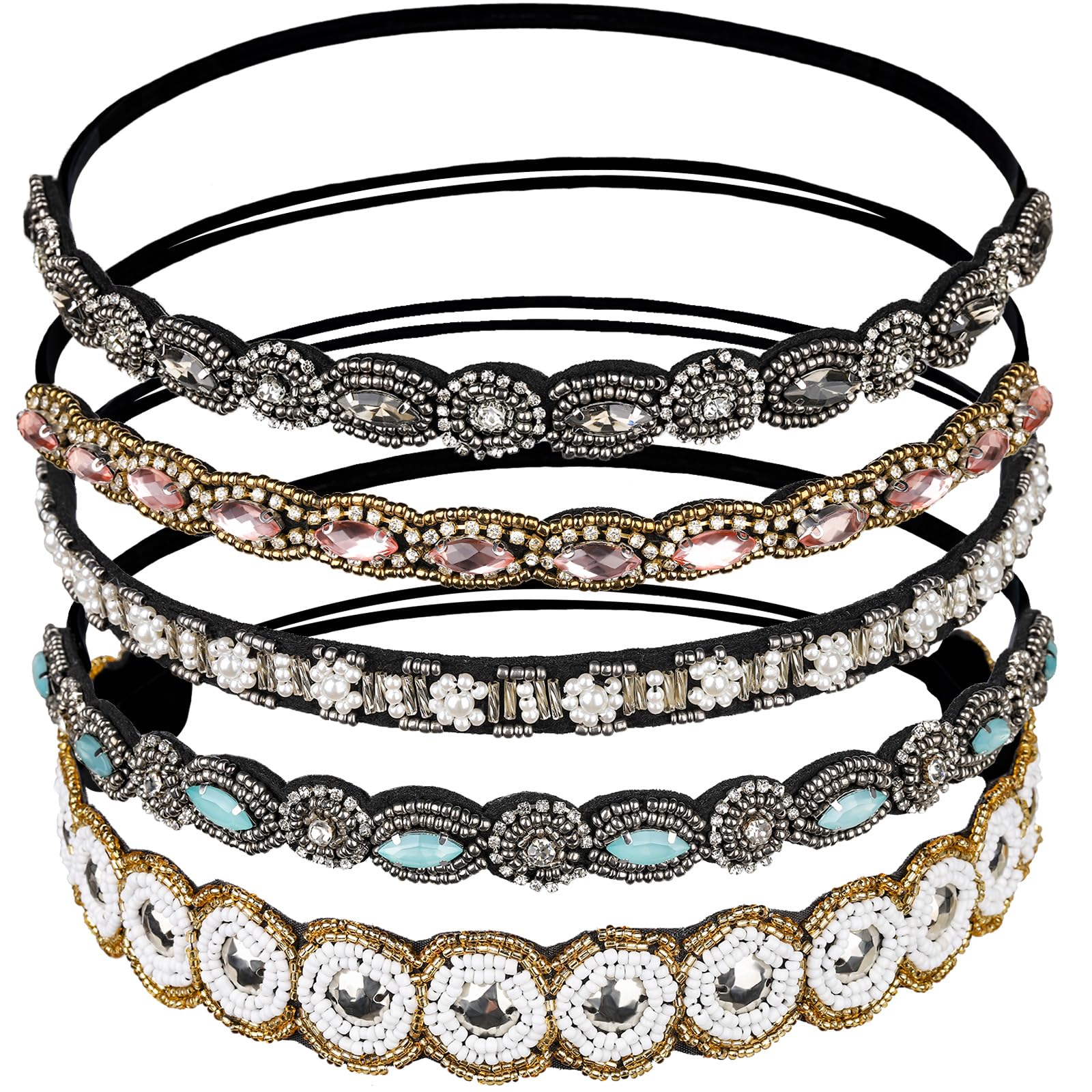 Diadema Teenitor con cristales para un look glamoroso.