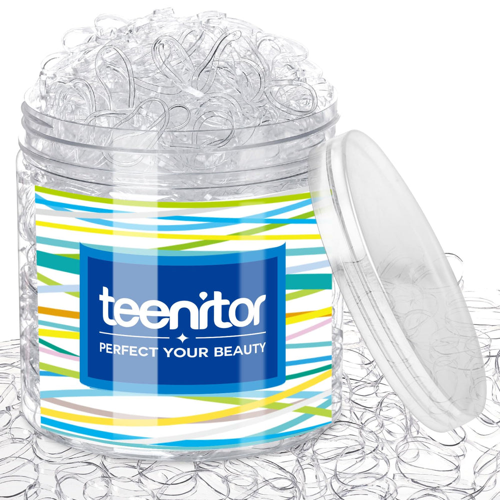 Teenitor clear elastic hair bands pack with 2000 pieces for versatile styling