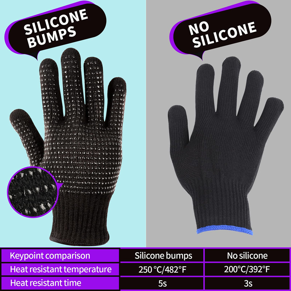 Teenitor cotton heat glove offers breathability and flexibility for curling and straightening.
