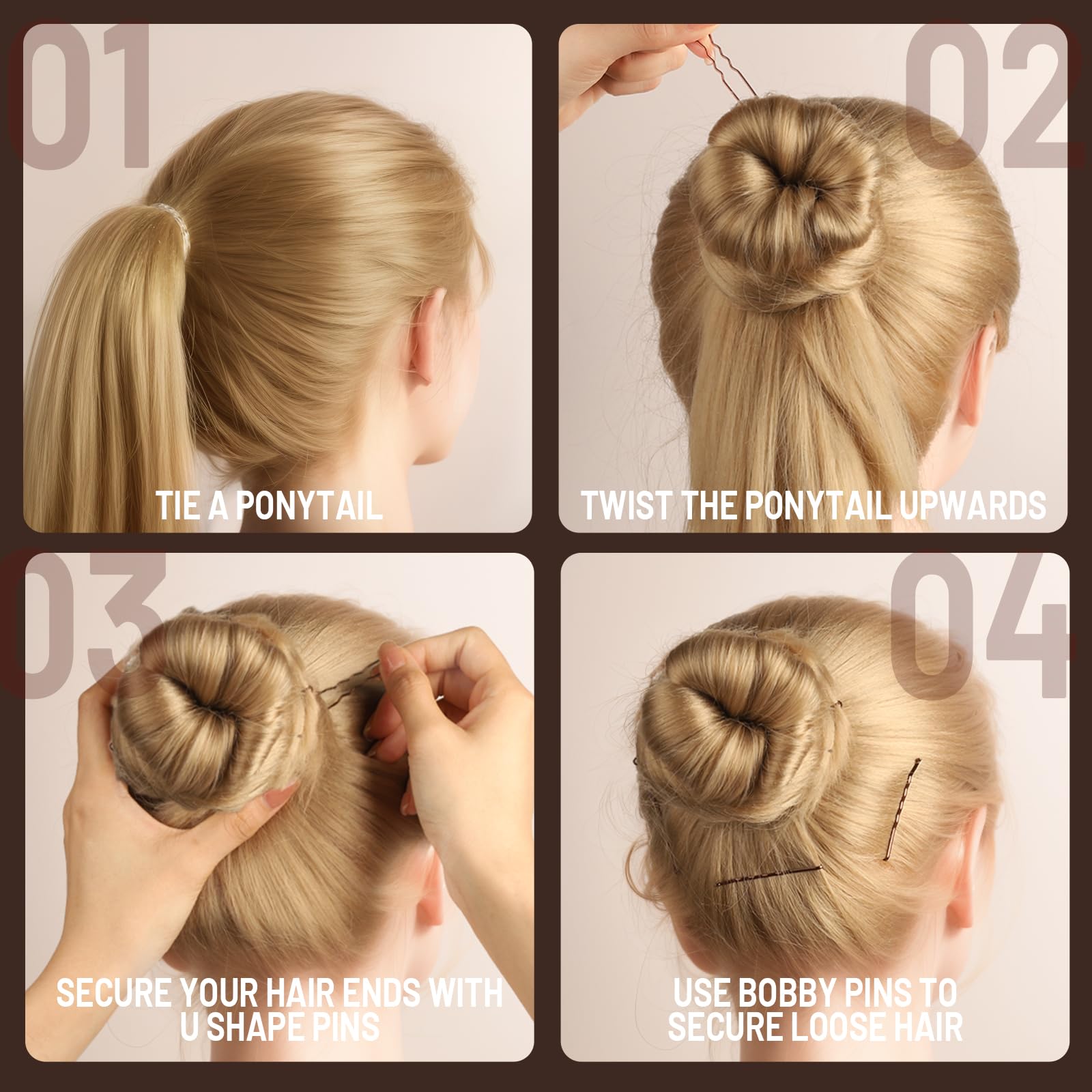 Discreet brown color blends naturally for daily wear.