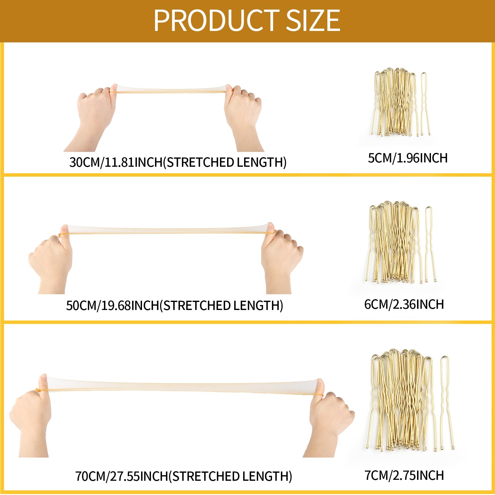 Teenitor dark blonde hair nets ready for quick bun formation
