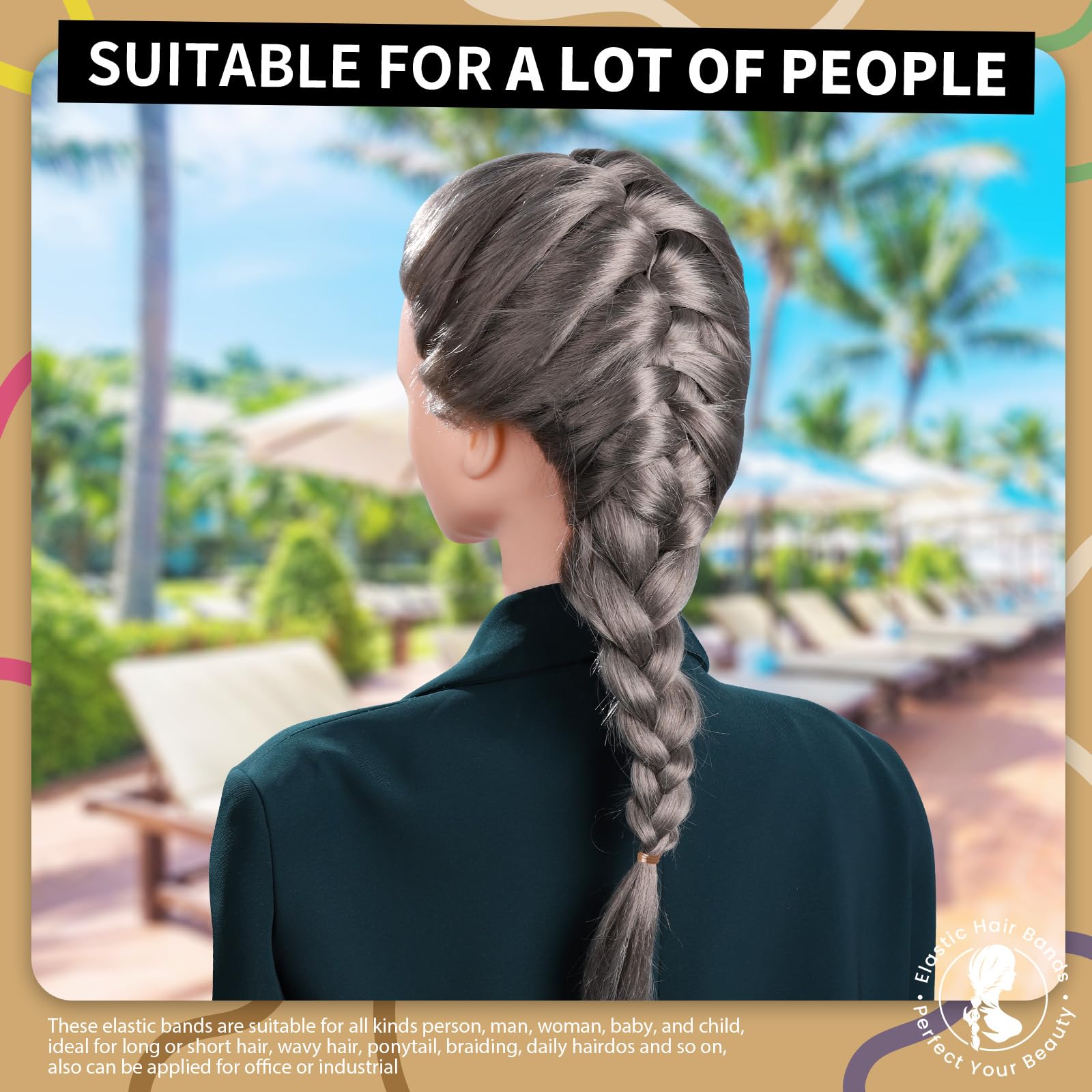 Teenitor disposable 300-pack hair ties for everyday use