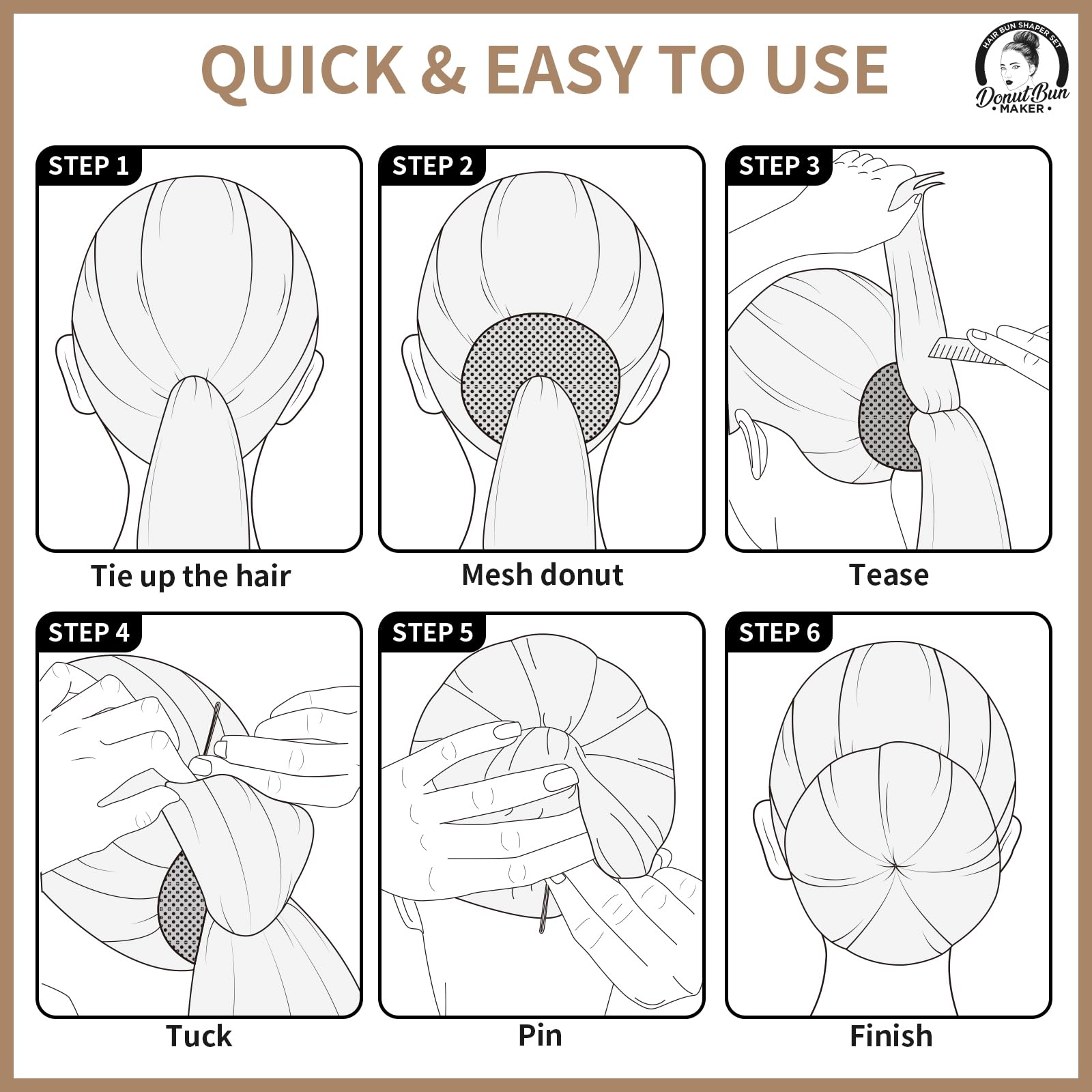 Teenitor Donut Bun pequeño, ideal para moños discretos infantiles.