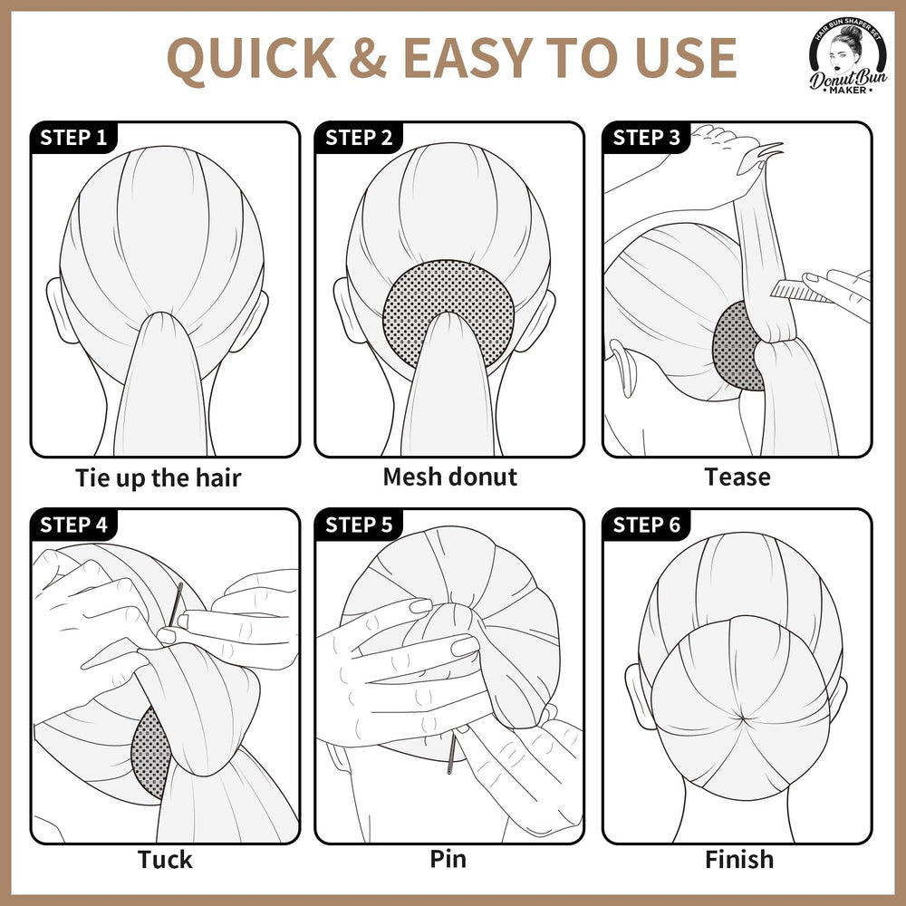 Teenitor Donut Bun pequeño, ideal para moños discretos infantiles.