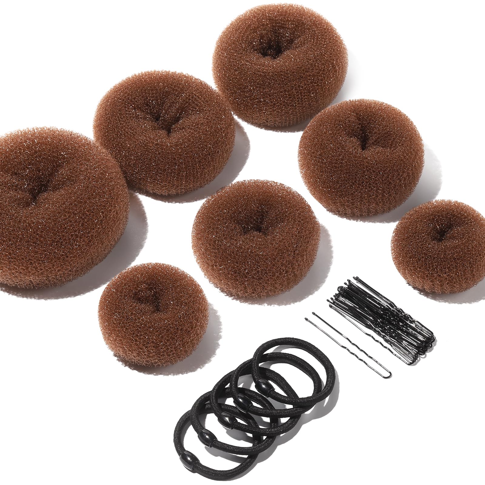 Teenitor Donut Bun: set de 7 piezas para peinados fáciles y seguros.