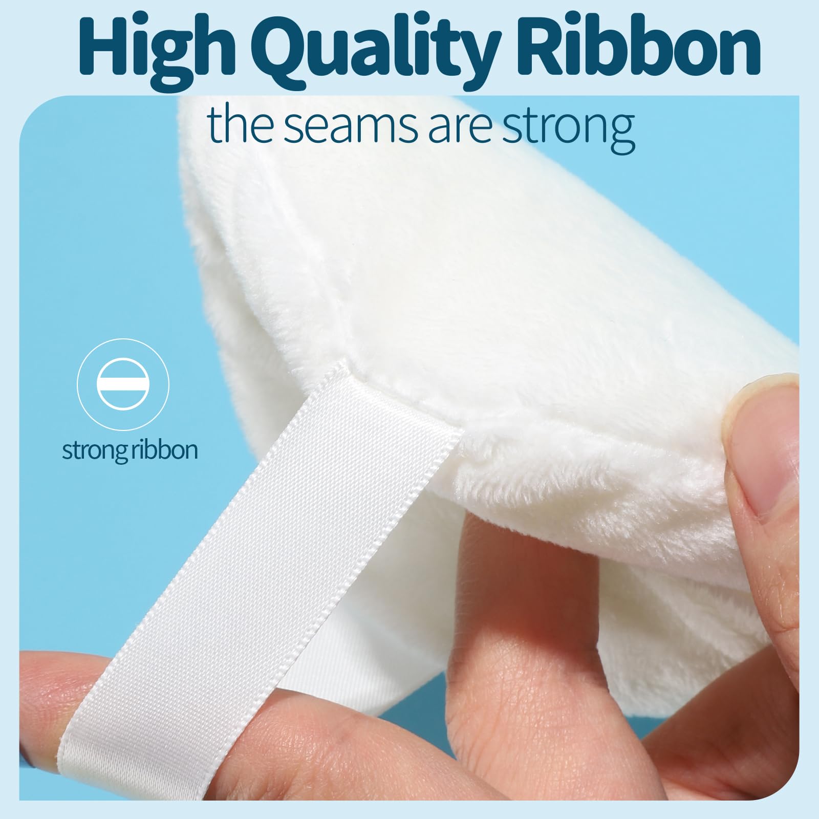 Teenitor easy-application puff for smooth body powder distribution.