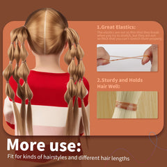 Teenitor 2000-pack light brown hair bands, great value for families.