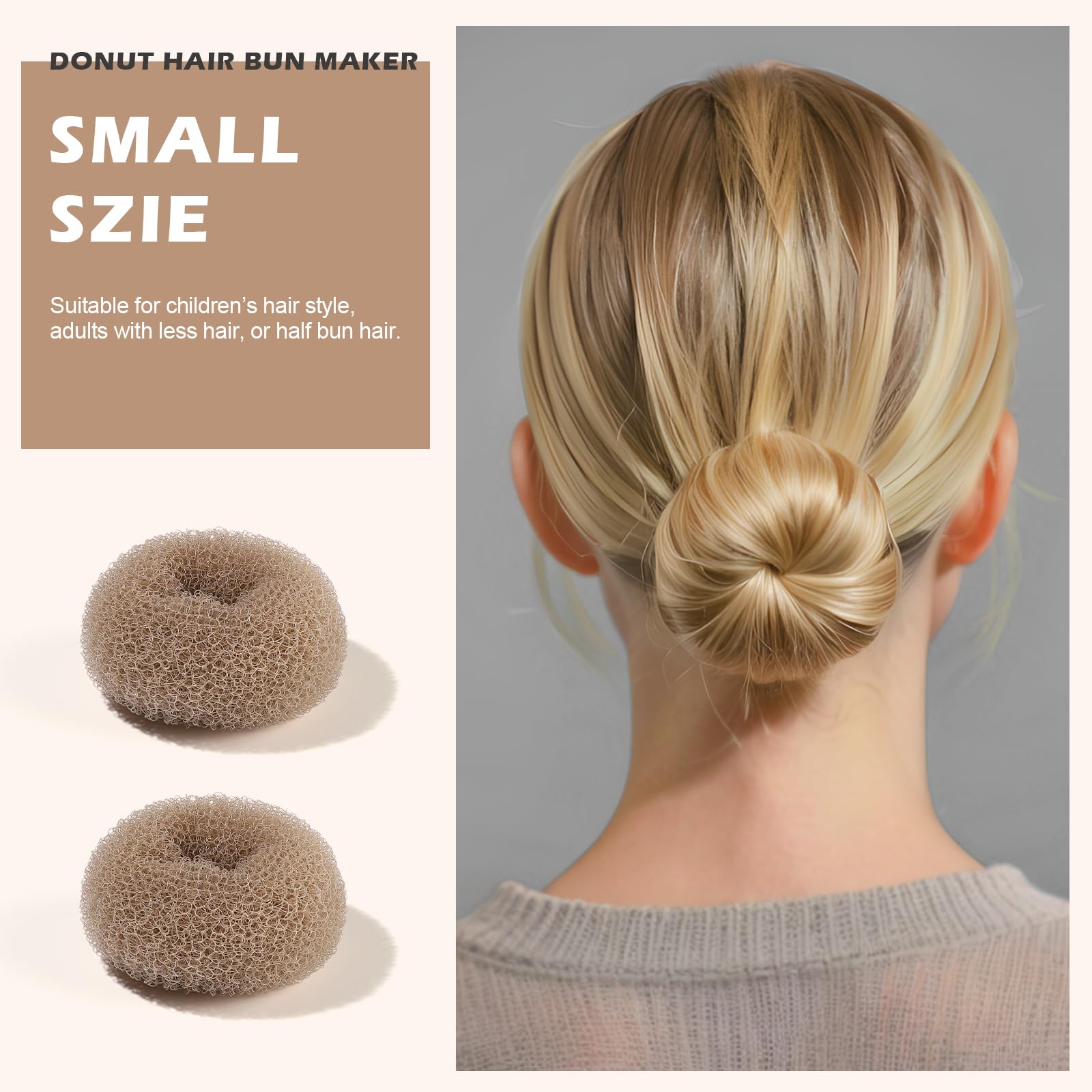 Teenitor gomas de pelo beige para sujeción suave en cualquier peinado.