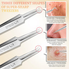 Teenitor ergonomic tweezers designed for comfortable facial-care precision.