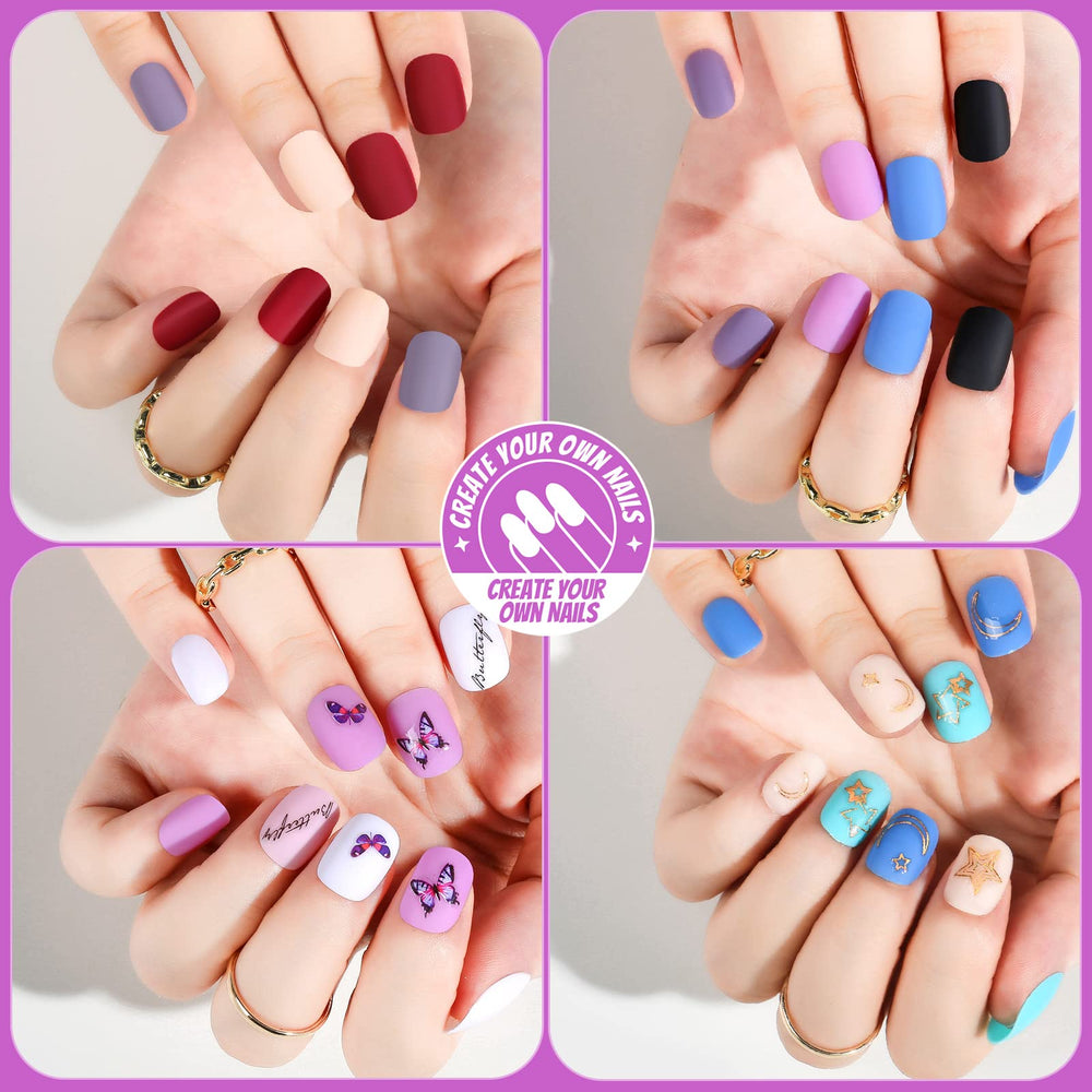 Teenitor 20 flower nail charms for unique nail accents.