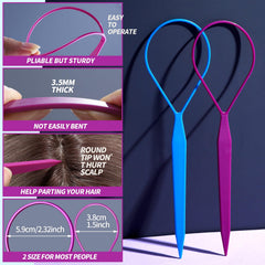 Teenitor French braiding tool in blue close-up highlighting precise grip and durability