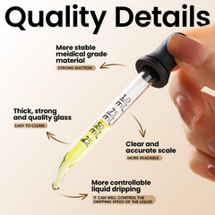 Teenitor glass dropper with bent tip for easy bottle access