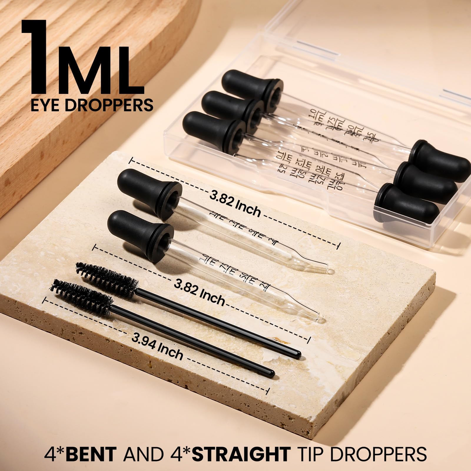 Teenitor glass dropper with straight tip for precise liquid transfer