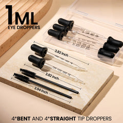 Teenitor glass dropper with straight tip for precise liquid transfer