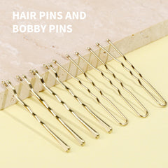 Teenitor gold bobby pins mini container shown for portable storage.