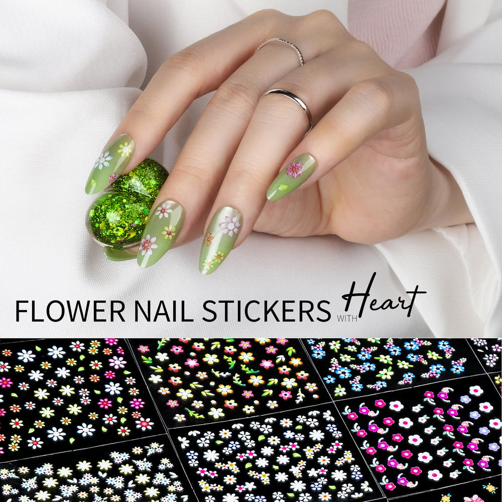 Teenitor gold floral nail decals gleaming for premium holiday nail designs