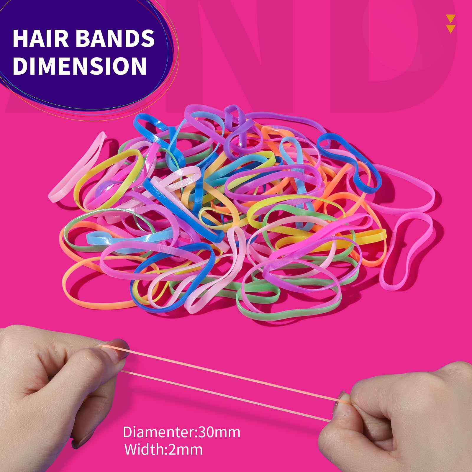 Teenitor gomas elásticas para usos diversos en peinados y accesorios