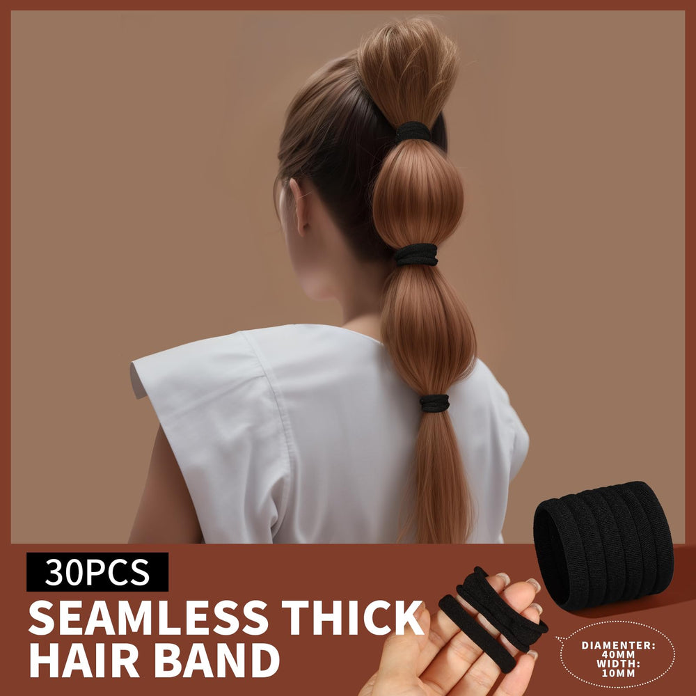 Teenitor gomas negras seamless, soporte estable para peinados voluminosos