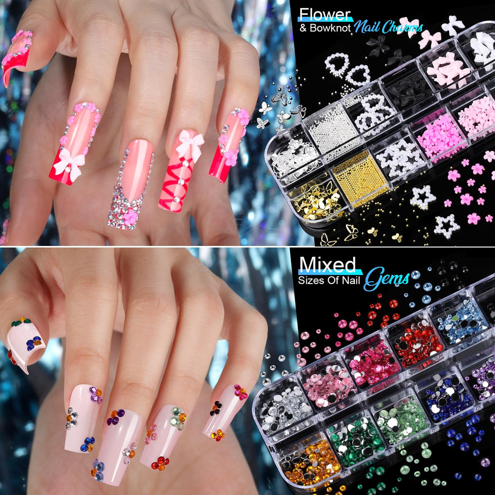 Teenitor granos de caviar para uñas, textura y profundidad.