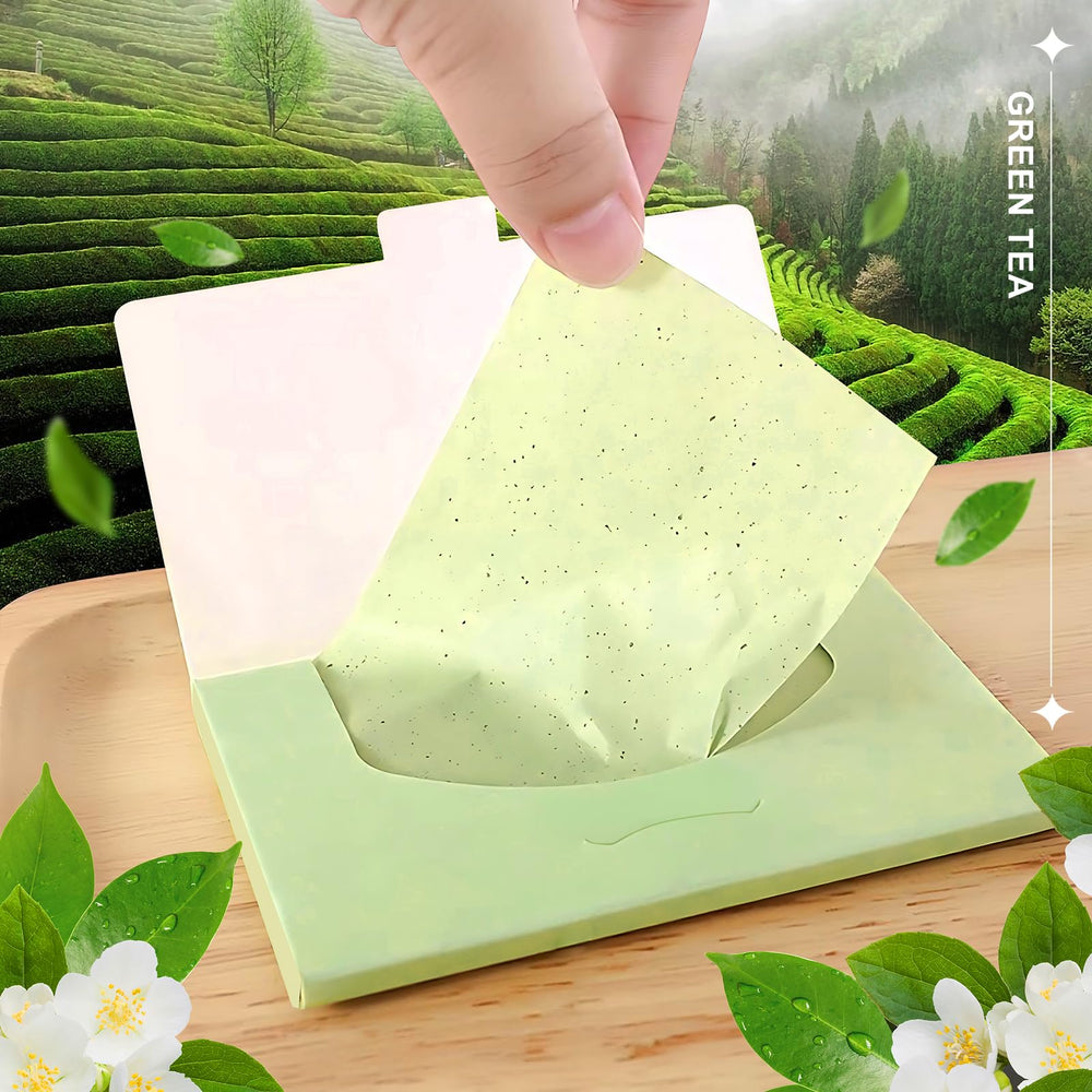 Teenitor Green Tea Blotting Paper in car; easy summer oil control