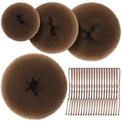 Teenitor hair bun maker extra large in use for a sleek donut bun