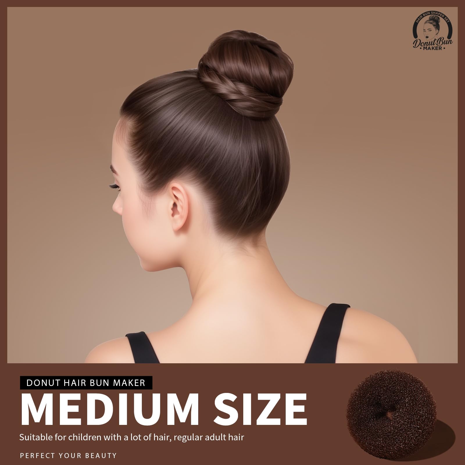 Teenitor Hair Bun Maker Small Bun for neat subtle styles