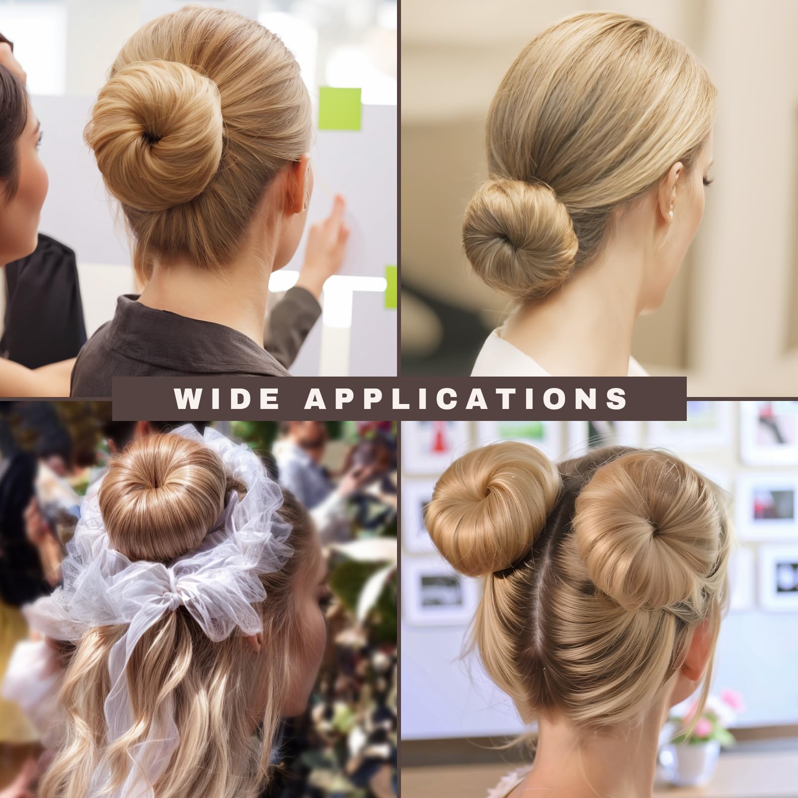 Teenitor bun shaper in use showing quick, neat updo setup.