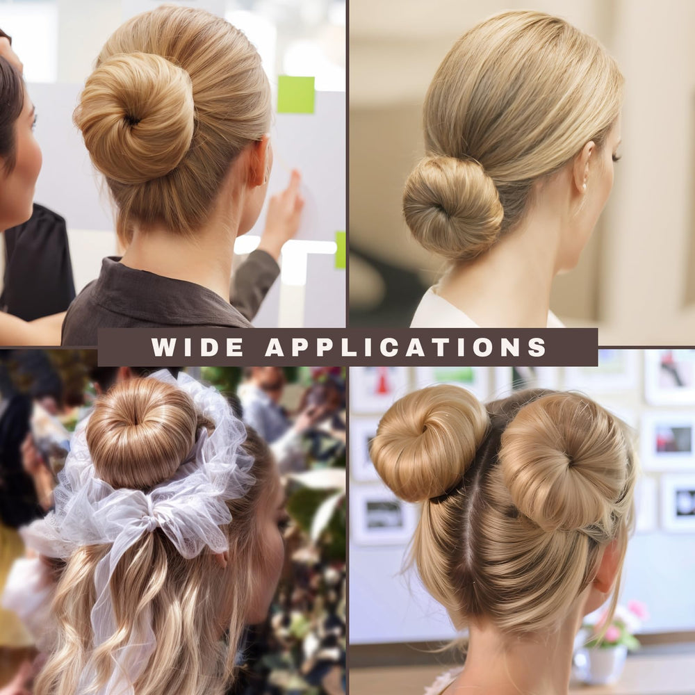 Teenitor bun shaper in use showing quick, neat updo setup.