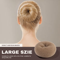 Teenitor Hair Bun Shaper medium donut suits medium-length hair for pretty updos.