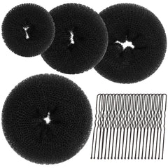 Teenitor Hair Donut Extra-Large Black for voluminous buns.