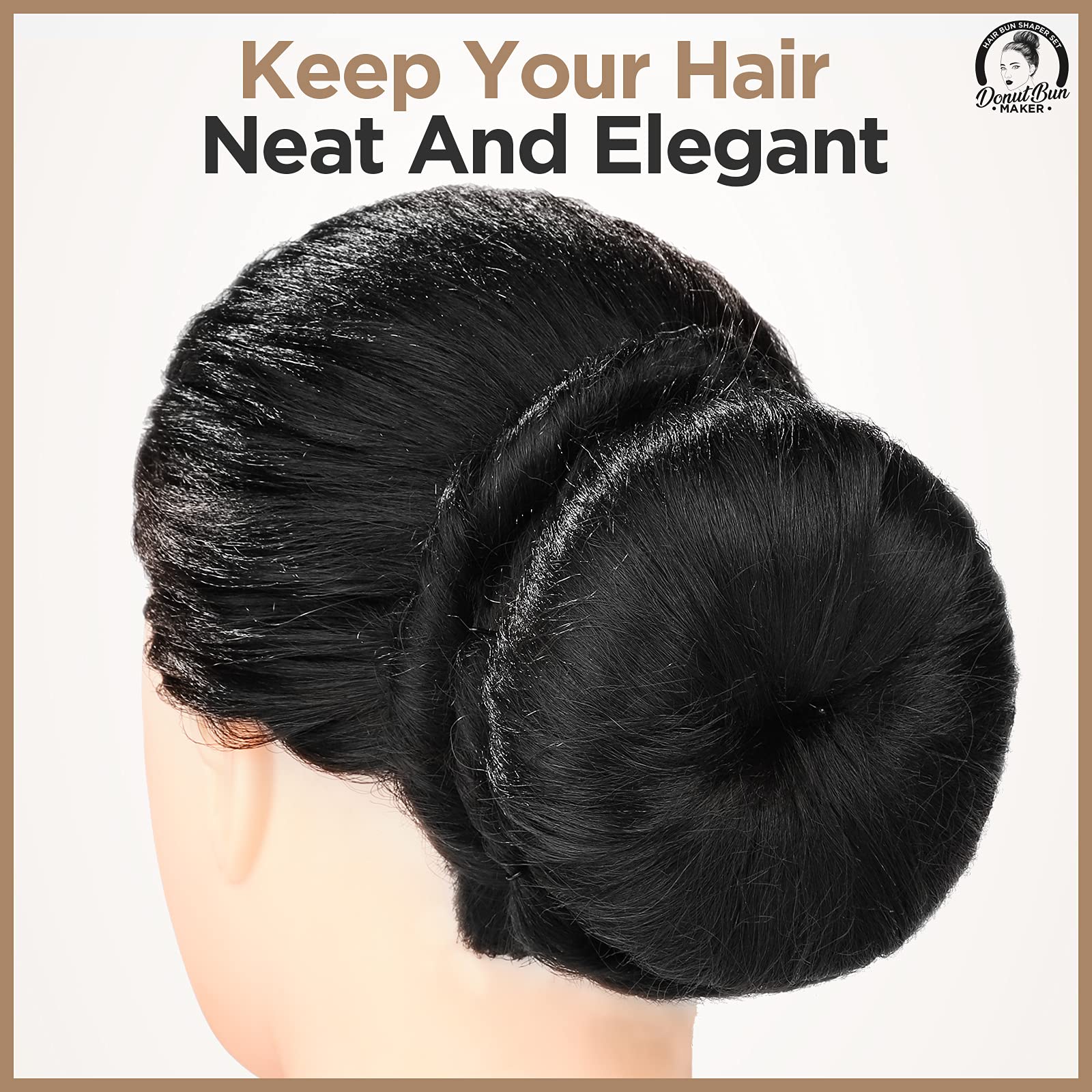 Teenitor Hair Donut Small Black compact bun solution.