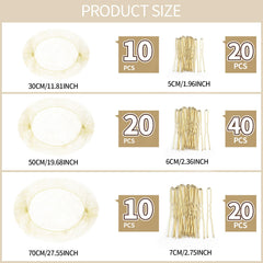 Teenitor blonde 50cm hair net closeup for a sleek, tidy updo.