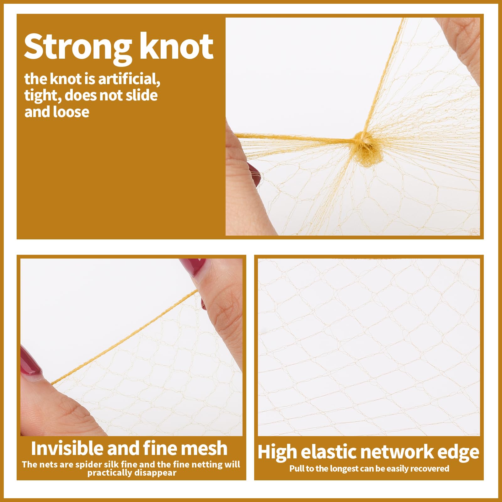 Teenitor hair nets 50cm stretched for versatile bun styles