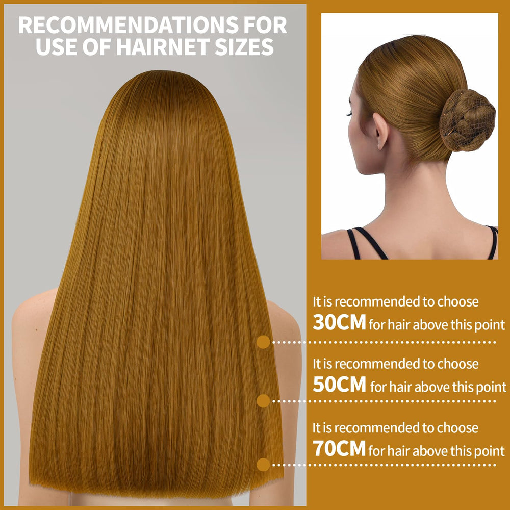 Teenitor hair nets 70cm stretched for long hair updos