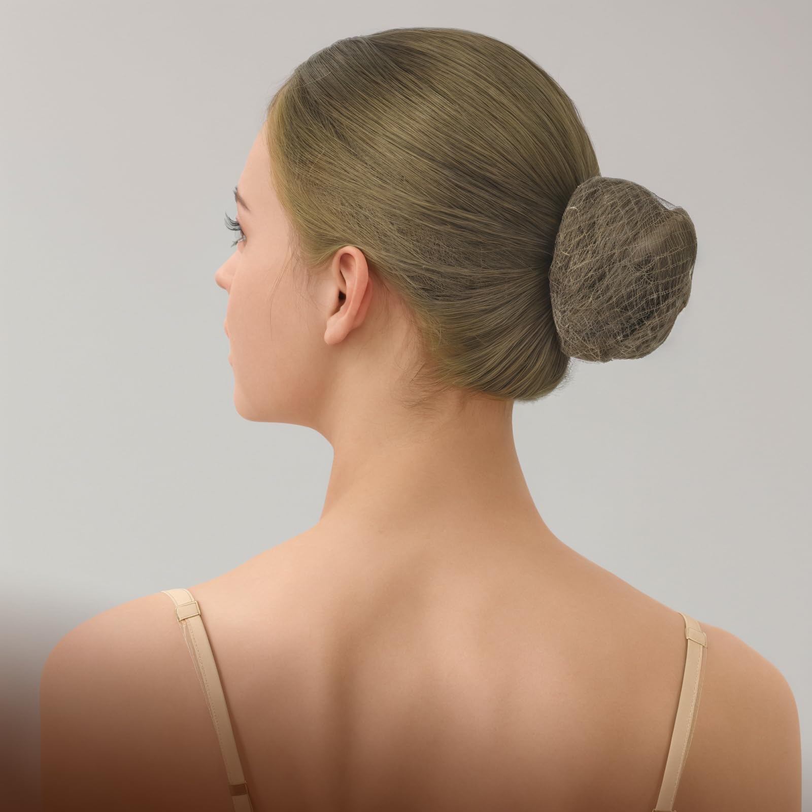 Teenitor blonde hair nets closeup showing seamless hair color blend.