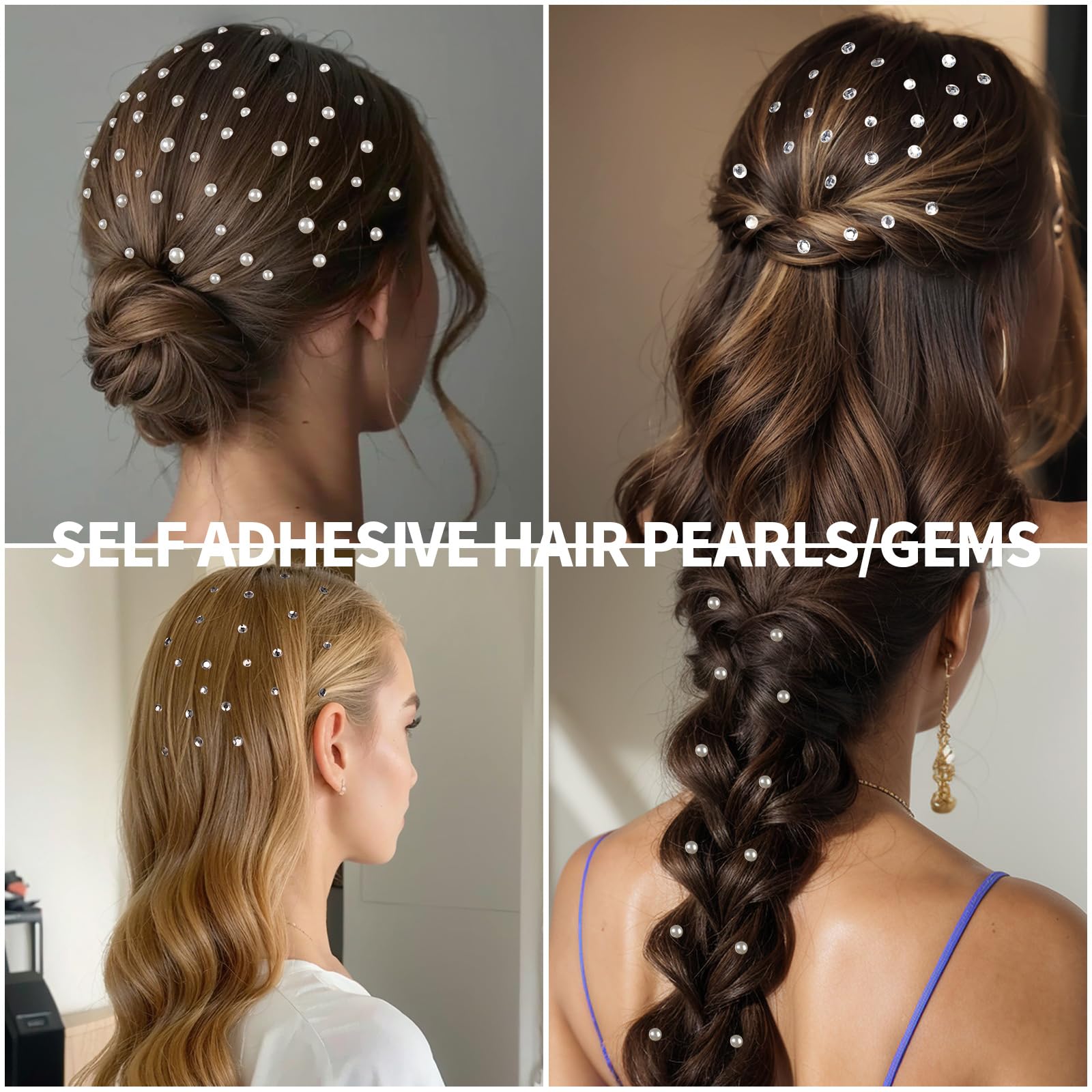 Teenitor hair pearls 3mm 244pcs ideal for sparkly, long-lasting hair embellishments.