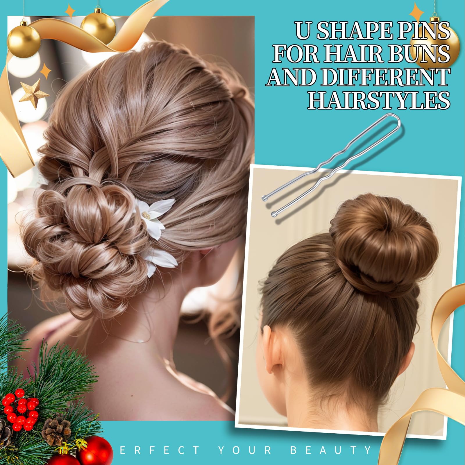 Teenitor hair pins for styling, 2 inches, versatile for daily looks.