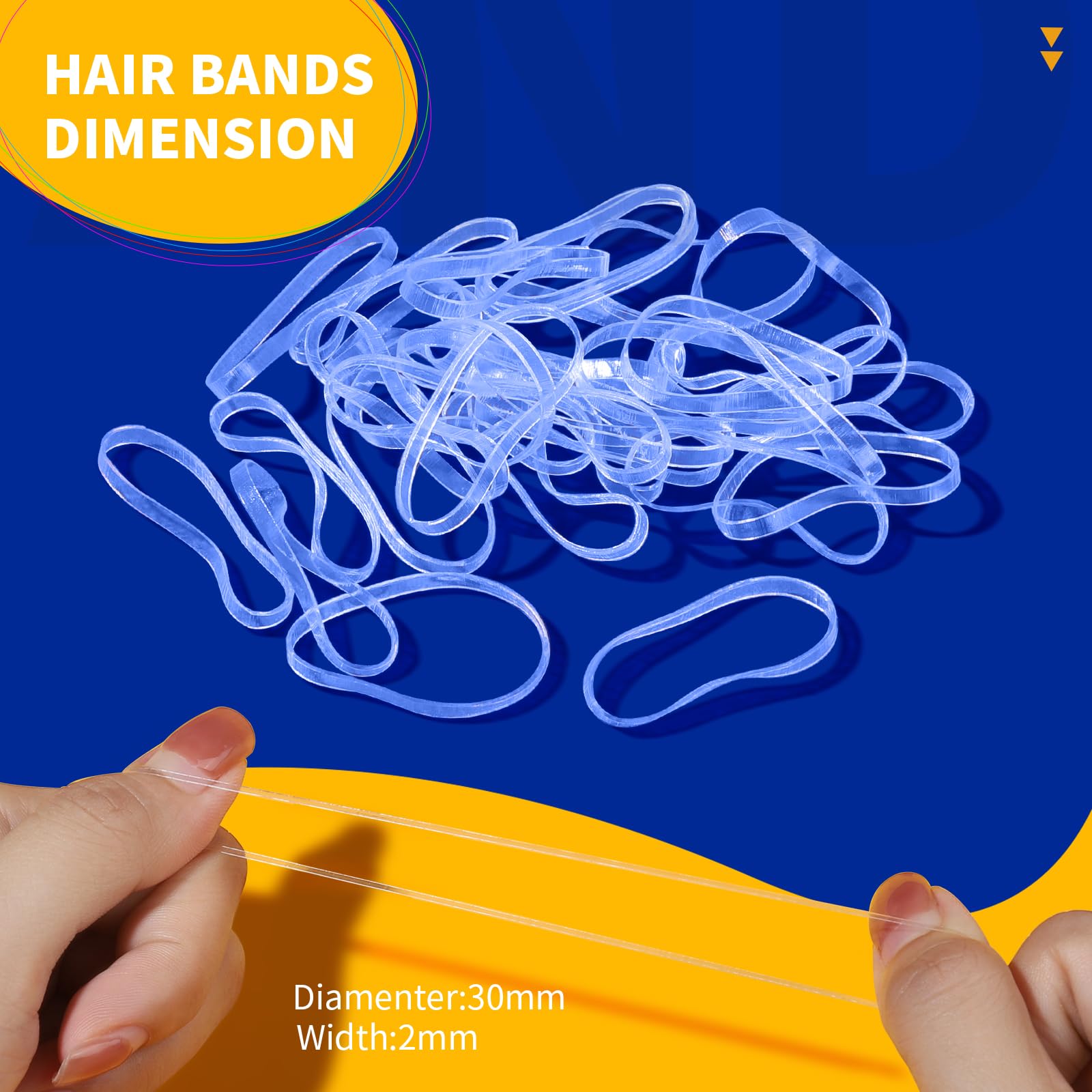 Teenitor hair ties 2mm width and 30mm length for gentle hold