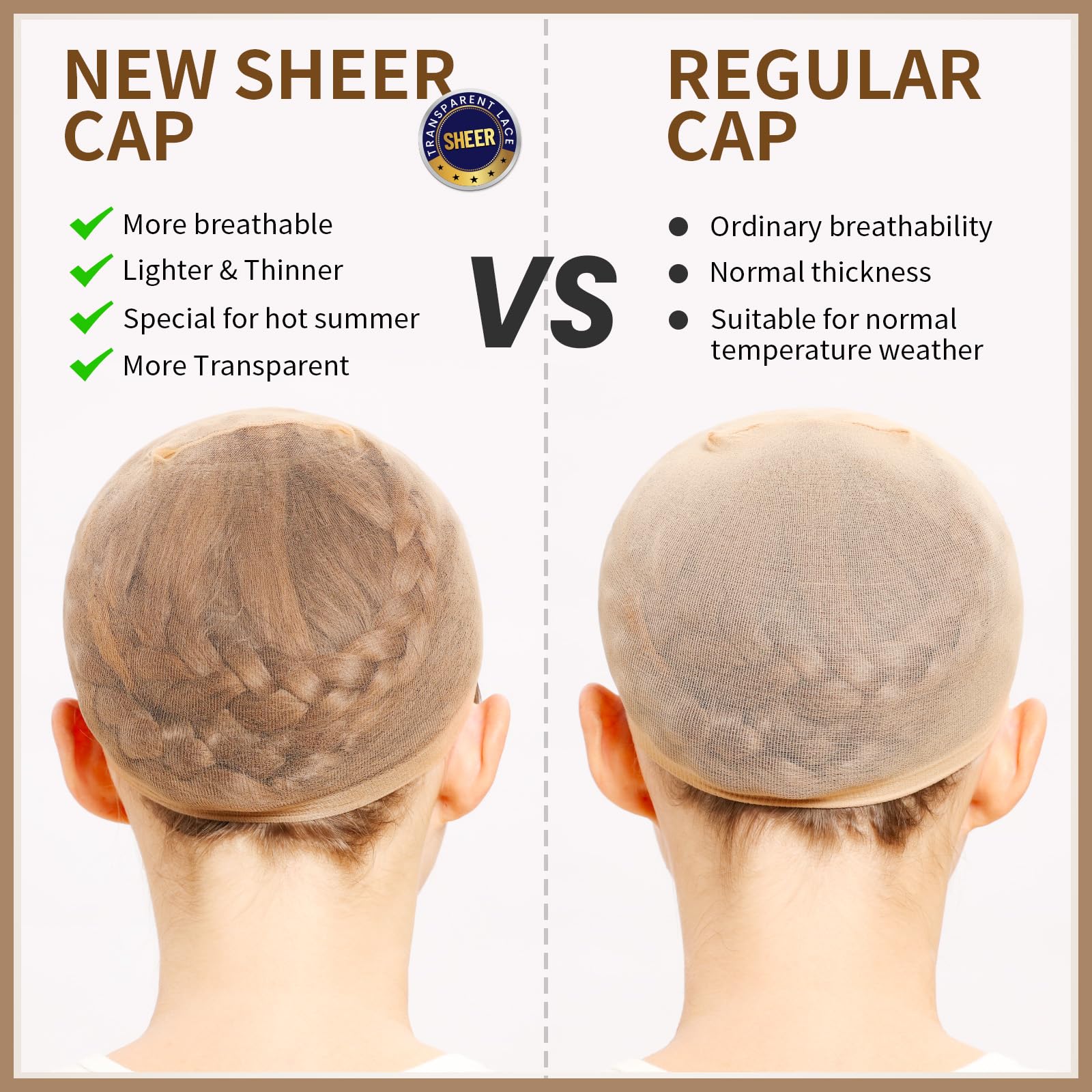 Teenitor HD wig cap ultra-thin material for seamless blend with hairline.