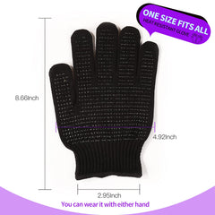 Teenitor universal-fit heat glove suitable for both hands during styling.