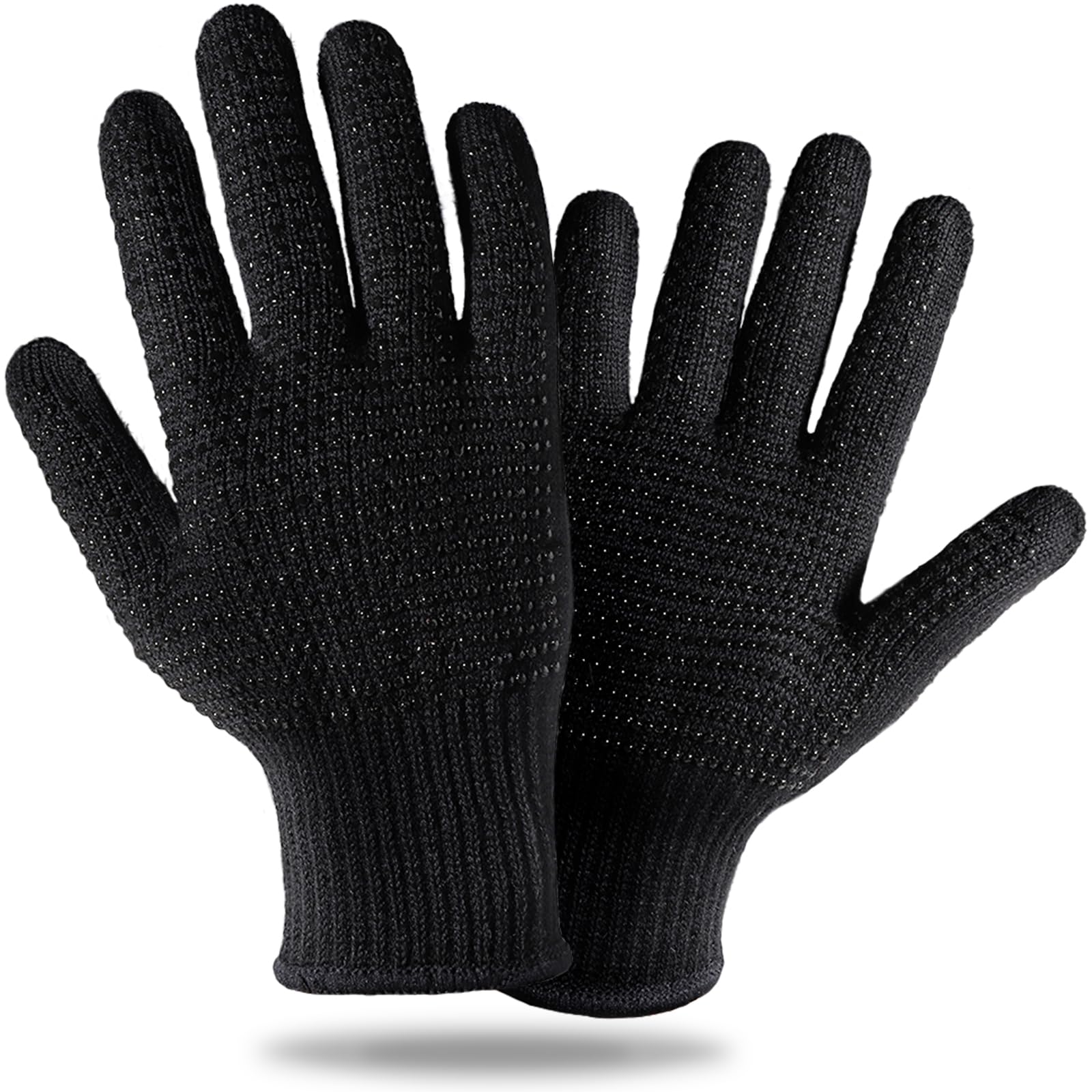 Teenitor heat-resistant glove with silicone bumps for safe hair tool handling.