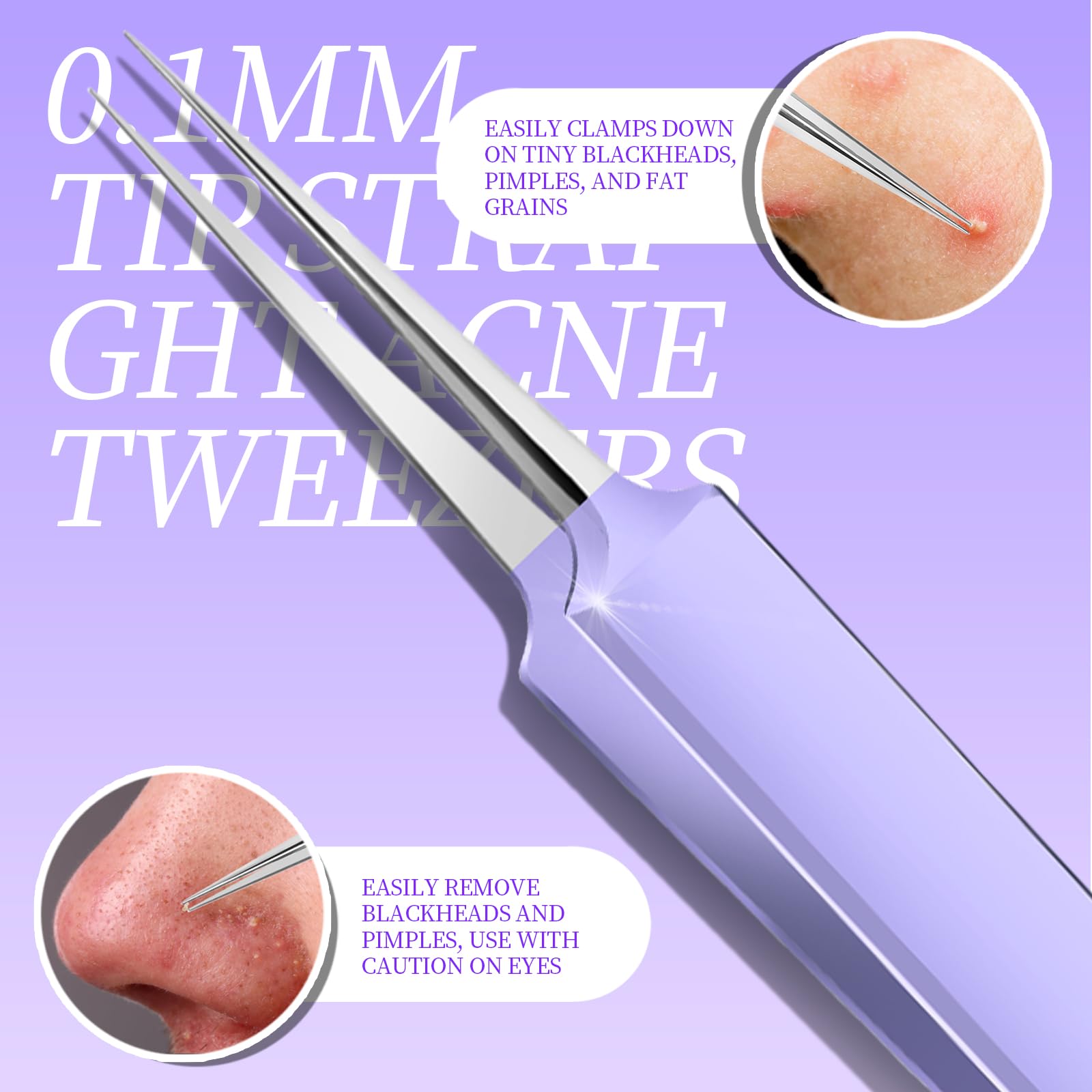 Teenitor ingrown hair tweezers for precise removal and gentle shaping of brows and lashes.